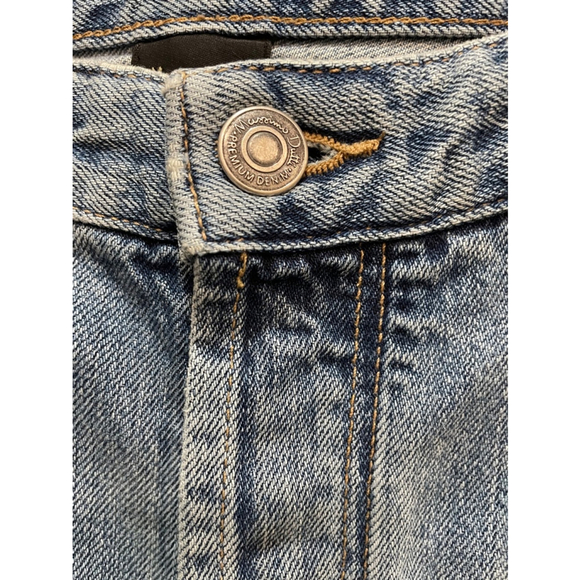 Massimo Dutti Women’s Button Fly Straight Leg Mid wash Denim Jeans Size 4 - Picture 6 of 16